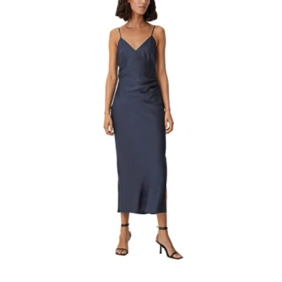 Abbildung von comma MIT Plisseefalten Maxikleid, Damen, Größe: 40, Tiefblau