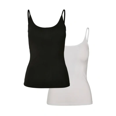 Abbildung von Urban Classics 2 pack Top, Damen, Größe: XS, Black + white
