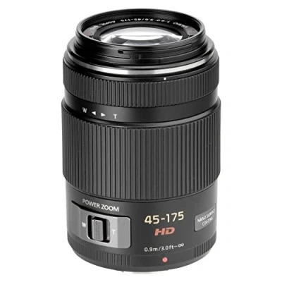 Abbildung von Panasonic H PS45175E LUMIX G X Vario Tele Powerzoom 45 175 mm F4.0 5.6 ASPH Objektiv (90 350 KB, Power O.I.S. Bildstabilisator, Motorzoom) schwarz