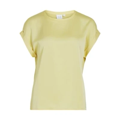 Abbildung von VILA Kurzen ÄRMELN GLÄNZENDES Bluse, Damen, Größe: 44, Pale banana