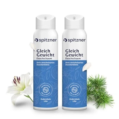 Abbildung von Spitzner Duschschaum Harmonisierende Wellness Dusche, sanft reinigender Schaum, hautverträglich und 100% vegan (Gleichgewicht, 150 ml (2er Pack))
