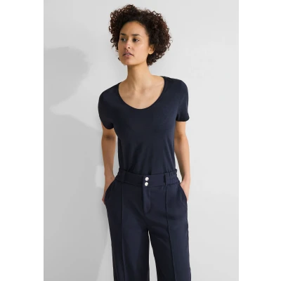 Abbildung von Street One Basic Tshirt basic, Damen, Größe: 42, Blau