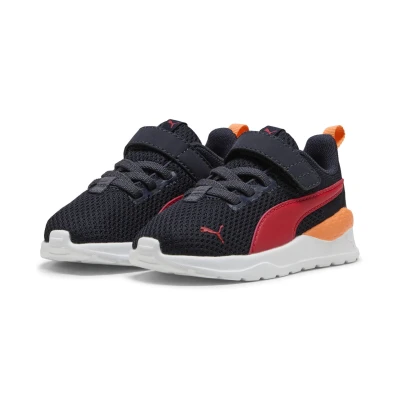 Abbildung von Puma Anzarun Lite Sneakers Kinder Schuhe Mit Plain Navy/Red/Orange Glo Größe: 32.5