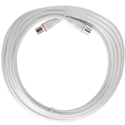 Abbildung von Axing EAK 501 80 Endgeräteanschlusskabel 5 m F Quickfix Stecker 4 fach geschirmt Modemkabel für Kabelmodem DATA CATV Kabelfernsehen