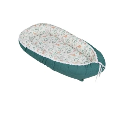 Abbildung von ULLENBOOM Babynest 100% OEKO TEX Materialien &amp; Made in EU, Madagaskar Babynestchen Neugeborene aus kuscheliger Baumwolle, Ideal als Reisebett Kuschelnest geeignet