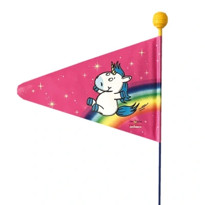 Abbildung von Bike Fashion Wimpel geteilt Einhorn pink