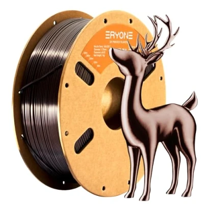 Abbildung von ERYONE Ultra Shiny Silk PLA Filament voor 3D Druker, 1.75mm, +/ 0,03mm,1kg 1 Spule, Dunkles Gold