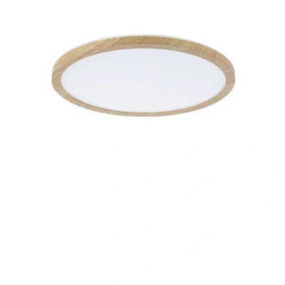 Abbildung von Paulmann 710.28 LED Panel Atria Shine Backlight IP44 rund 293mm 3000K Holzoptik
