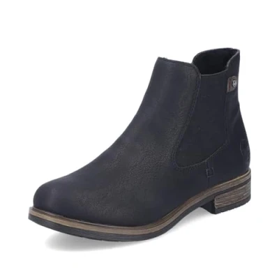 Abbildung von Rieker Damen Chelsea Boots 72254, Frauen Stiefeletten,Schlupfstiefel,Stiefel,Bootee,Booties,halbstiefel,Kurzstiefel,schwarz (00),41 EU / 7.5 UK
