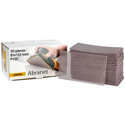 Abbildung von Mirka Abranet Netz Schleifstreifen 81x133 mm Klett / Korn P150 50 Stk zum Schleifen von Holz, Spachtel, Lack, Kunststoff 5417805015