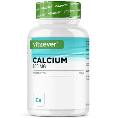 Abbildung von Calcium 365 Tabletten 800 mg Kalzium aus Calciumcarbonat pro Tagesportion Für 6 Monate Vegan, laborgeprüft, hochdosiert &amp; ohne unerwünschte Zusätze