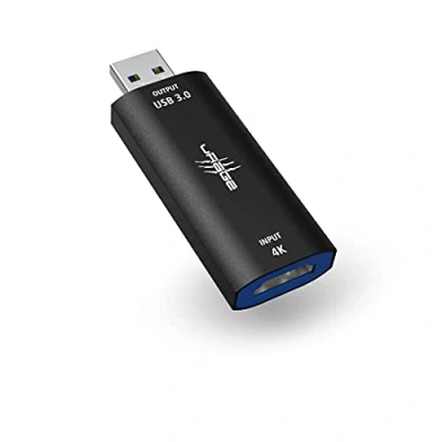 Abbildung von uRage Gaming Mikrofon Stream Link 4K, schwarz, USB C, Videoaufnahmen ohne Verzögerungen, Full HD Auflösung in 1080p, Homeoffice, Teams, Videokonferenz, Facebook, YouTube