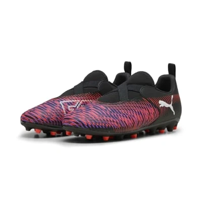 Abbildung von PUMA Jugendliche Future 8 Match MG Fußballschuhe ohne Schnürung 35, Yellow Alert Black Sun Struck Pink