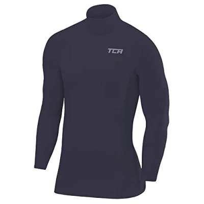 Abbildung von TCA Herren SuperThermal Baselayer Langarmshirt, Kompressionshirt mit Stehkragen Dunkelgrau, XL
