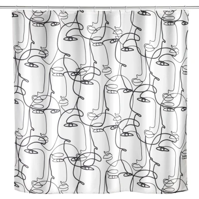 Abbildung von WENKO Duschvorhang &quot;Faces&quot;, Höhe 200 cm