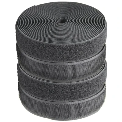 Abbildung von PEARL Klettband zum Aufnähen: 2er Set Ultrastarkes Premium Klettband, 25 mm, 8 Meter (Klettverschlüsse Nähen, Stoffbänder)