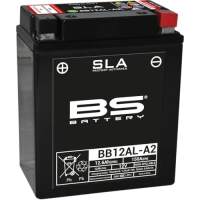 Abbildung von BS Battery 300837 BB12AL A2 AGM SLA Motorrad Batterie, Schwarz