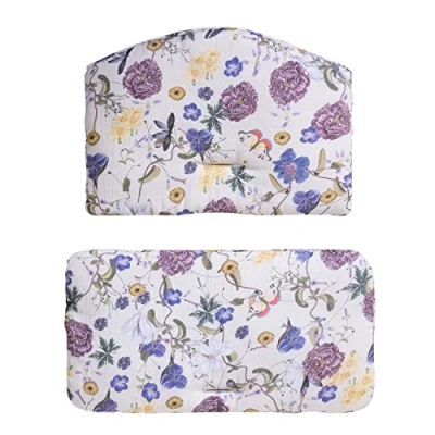 Abbildung von Hauck Hochstuhlauflage Highchair Pad für Alpha Plus Hochstuhl Floral Be, 2 teilige Sitzauflage / Sitzkissen aus Baumwolle