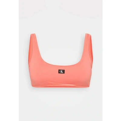 Abbildung von Calvin Klein Swimwear Bralette Bikinitop, Damen, Größe: XS, Dazzling coral