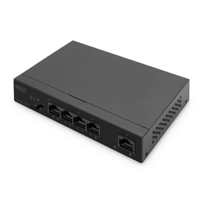 Abbildung von DIGITUS 4+1 Port Ethernet Unmanaged PoE Switch 4 PoE, MDI/MDIX, IEEE802af,at