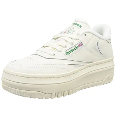 Abbildung von Reebok Classic CLUB Extra Sneaker low, Damen, Größe: 38, Chalk/glen green Lederimitat/textil