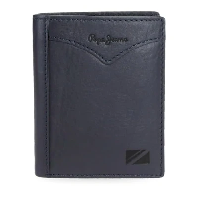 Abbildung von Pepe Jeans Joumma Bags Vertikale Geldbörse mit Blauer Geldbörse, 8,5 x 10,5 1 cm, Leder, blau, Talla única,