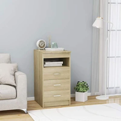Abbildung von ZQQLVOO Schränke Anrichte Mehrzweckschrank Sideboard mit Schubladen Sonoma Eiche 40x50x76 cm Holzwerkstoff