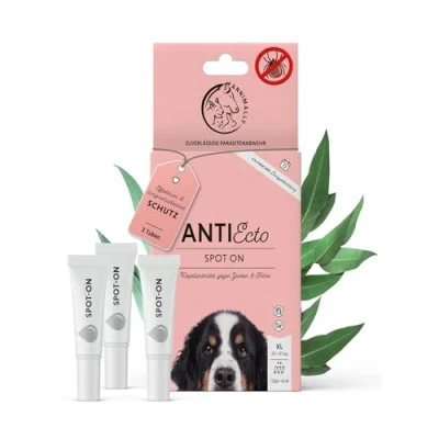 Abbildung von Annimally Floh und Zeckenschutz Spot ON für Hunde Effektives Zeckenmittel Hunde, 3 Monate Langzeitschutz Flohmittel &amp; (30 50kg)
