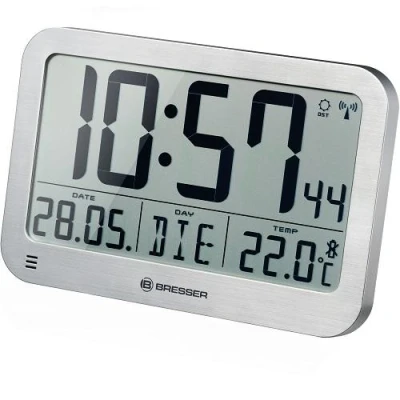 Abbildung von OPTUS Wanduhr MyTime MC LCD Wand /Tischuhr silber 225x150mm