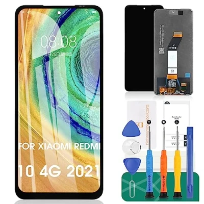 Abbildung von SRJTEK für Xiaomi Redmi 10 4G 2021 Bildschirm Ersatz Prime LCD Display 5G 2022 Touchscreen 21061119AG Digitizer Montage Reparaturteile Kits (schwarz)