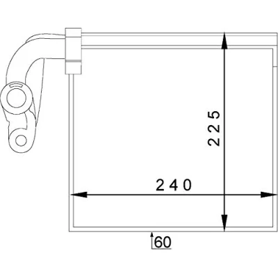 Abbildung von MAHLE ORIGINAL AE 145 000P Verdampfer ohne Expansionsventil