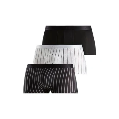 Abbildung von s.Oliver 3 PACK Panties, Herren, Größe: Medium, schwarz gestreift grau meliert