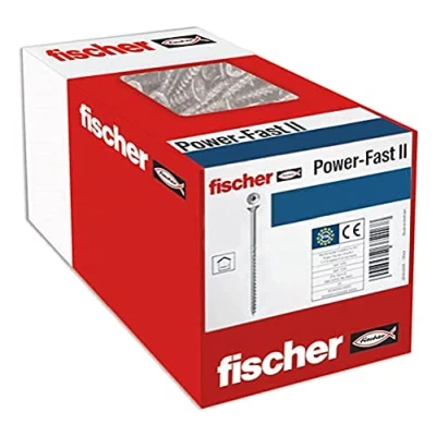 Abbildung von fischer PowerFast II CTP 3,5 x 35, Spanplattenschraube (1000 Stk.) mit Teilgewinde, Senkkopfschraube Innenstern, Schraube für Holzverarbeitung, reduziert Einschraubwiderstand &amp; Einschraubzeit
