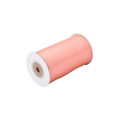 Abbildung von Satinband 100mm x 10m Rolle FARBAUSWAHL in 3/6/12/18/25/38/50/75/100mm farbecht &amp; waschbar Schleifenband für Ostern Geschenkband zum Verpacken Dekorieren Basteln Lachs 720