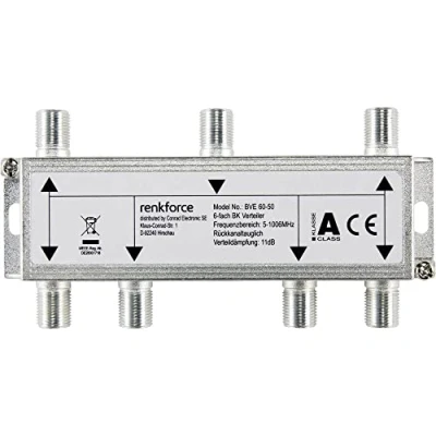 Abbildung von Renkforce Kabel TV Verteiler 6 fach 5 1006 MHz (RF 4470398)