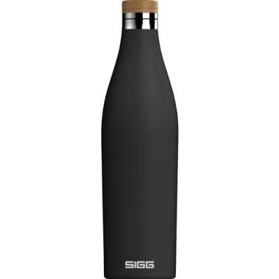 Abbildung von SIGG Isolierte Trinkflasche Meridian Auslaufsicher Extra schlank BPA frei Plastikfrei Doppelwandiger 18/8 Edelstahl Bambus Schraubverschluss 0,5L / 0,7L