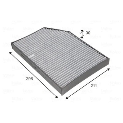 Abbildung von VALEO 701045 Innenraumfilter Aktivkohlefilter mit Polyphenol, fungizider Wirkung, antiallergischer Wirkung 296 211 30 BMW: X3, 3 Limousine