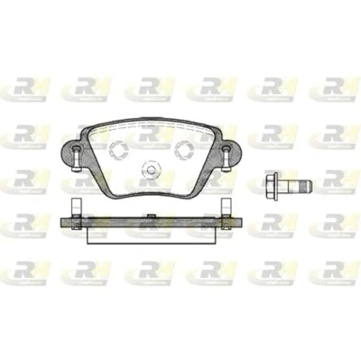 Abbildung von ROADHOUSE 2777.10 Bremsbelagsatz Hinterachse mit Schrauben, Klebefolie Zubehör, Feder RENAULT: Kangoo I Rapid,