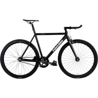Abbildung von FabricBike Light Fixed Gear Fahrrad, Single Speed Fixie Starre Nabe, Aluminium Rahmen und Gabel, Räder 28&quot;, 4 Farben, 3 Größen, 9.45 kg (Größe M) (S 50cm, Matte Black)