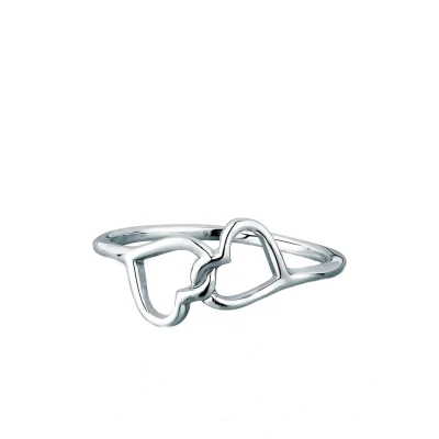 Abbildung von Elli Heart Connection Ring, Damen, Größe: 54, Silber