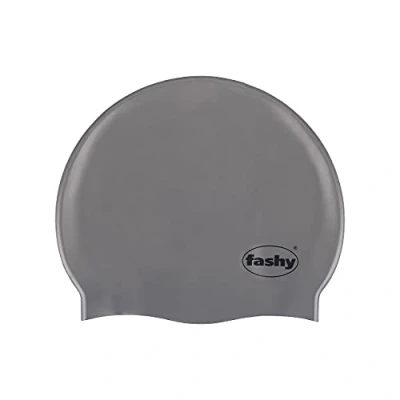 Abbildung von Fashy Badekappe Silikon Badehaube Sporthaube Damen Herren Silber