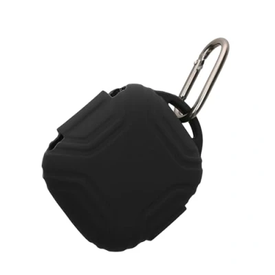 Abbildung von kwmobile Hülle kompatibel mit Shokz OpenFit Air T511 Kopfhörer Case Silikon Cover Verschluss Schutzhülle in Schwarz