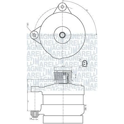 Abbildung von MAGNETI MARELLI 063732188010 Lichtmaschine 14V 180A VOLKSWAGEN: Sharan II, Passat B7 Variant, SKODA: Superb II Kombi, SEAT: Alhambra