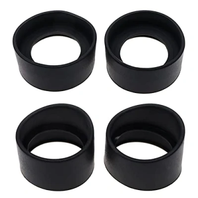Abbildung von eMagTech 4 x Okularabdeckung für 3236 mm Stereo Mikroskop Okular, weiches Gummi, Augenschutz, Cups, Schrägwinkel und 2 Flacher Winkel, Schwarz