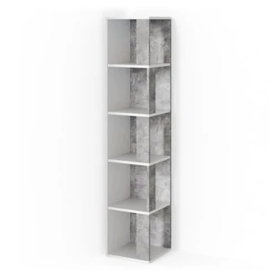 Abbildung von Vicco Eckregal Lio, Weiß/Beton, 33.3 x 162.2 cm