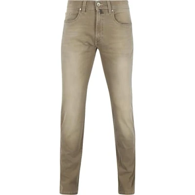 Abbildung von Pierre Cardin LYON Jeans Tapered Fit, Herren, Größe: 40x32, Light brown used buffies