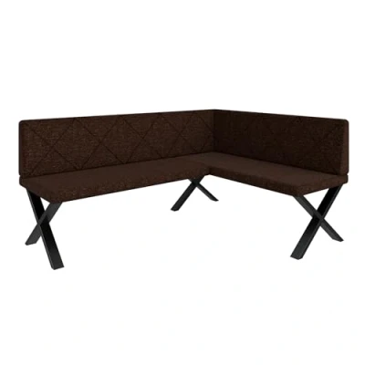 Abbildung von FURNISTAR Eckbank Akiko Metal X Eckbankgruppe für Ihrem Esszimmer, Küche modern, Sitzecke, Essecke. Perfekt Küche, Büro und Rezeption. Solide Starke Verarbeitung. (168x128 Rechts Inari28)