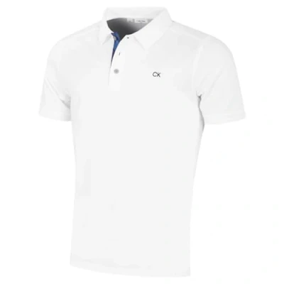 Abbildung von Calvin Klein Herren Campus Camo Golf Poloshirt Weiß/Marineblau XXXL