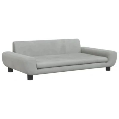 Abbildung von vidaXL Kindersofa Hellgrau 100x54x33 cm Samt Kindercouch Kindermöbel Kinderzi