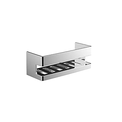 Abbildung von emco SYSTEM2 Schwammkorb zum Anbohren, Korb separat abnehmbar, hochwertige Duschablage aus Metall, Duschkorb für Badutensilien, chromfarben